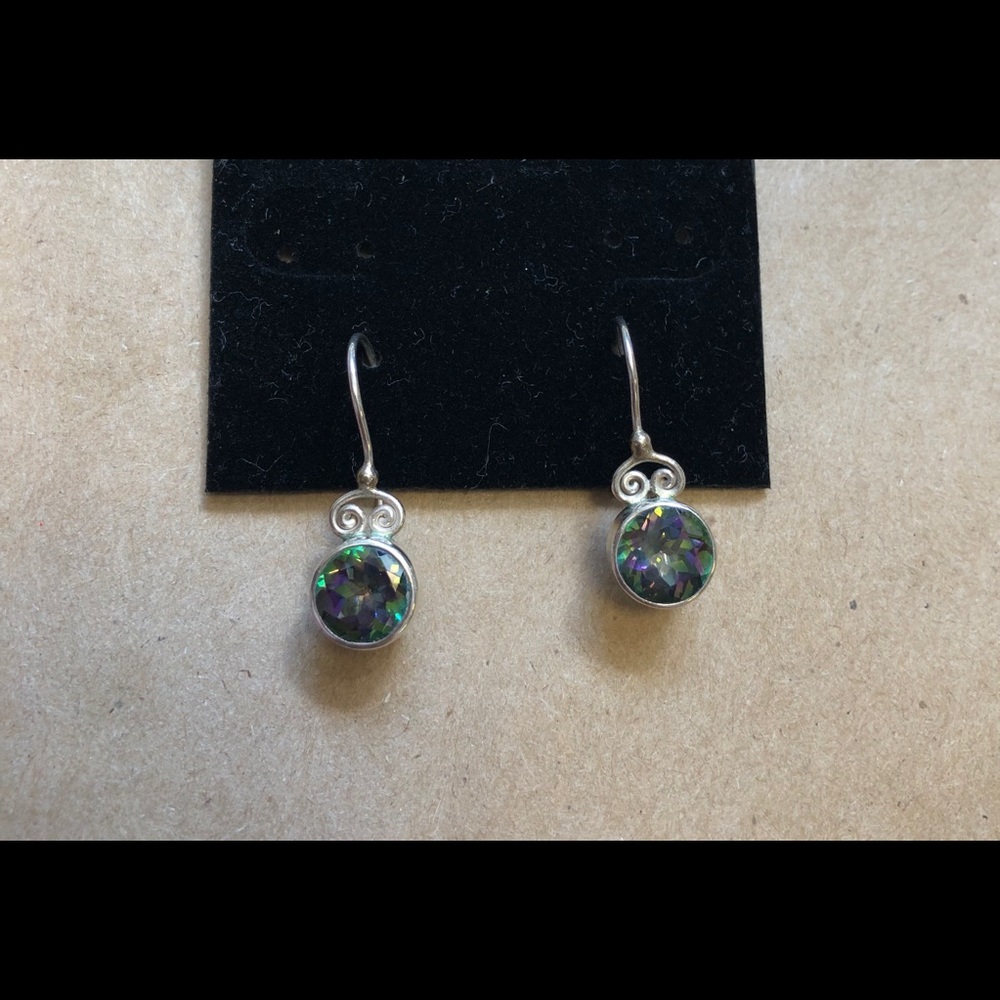 Silver  rhinestone earrings